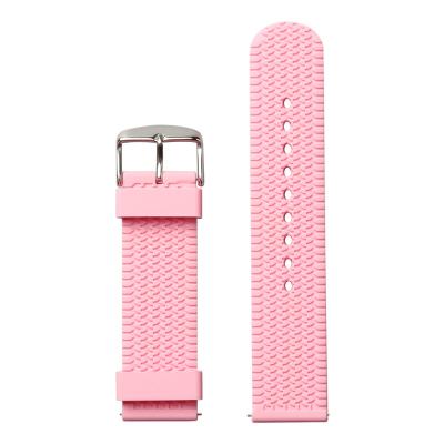 China Nato Zulu Strap Factory Wholesale Pink Silicone Watch Bands 16/20/22mm Silicone Waterproof Watch Straps With Quick Release for sale