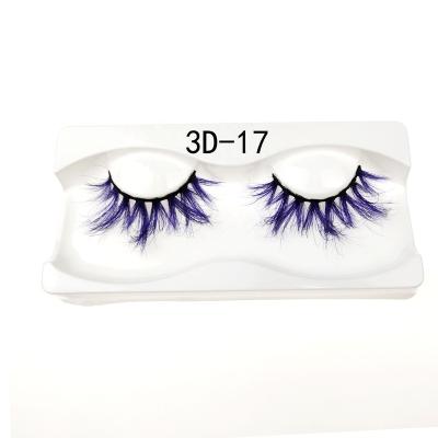 China Wholesale High Quality Natural Soft Colored Eyelash 3d Mink Eyelash for sale