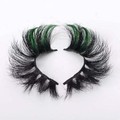 China 2022 fashion nsa private label style vegan 5d mink silk false eyelashes natural soft colorful eyelash free sample for sale