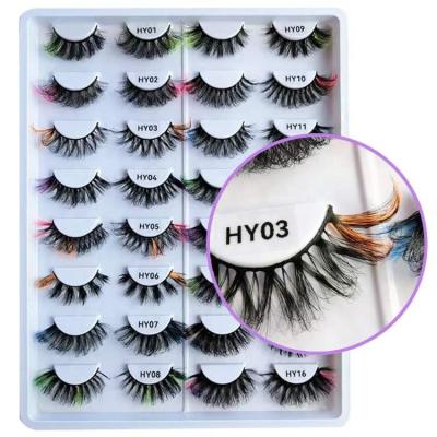 China Wholesale Natural Soft Colored False Eyelash Private Label Exaggerated Holiday Party for sale