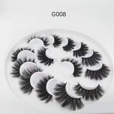 China Flower Natural Soft Wholesale Pound With 7pairs Lashes Hot Selling Synthetic Silk Eyelash Lashes for sale