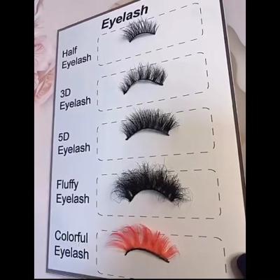 China Natural Soft Most Popular Short Corner Lashes 3D Mink Half Lashes With Custom Eyelash Packaging Half Lashes for sale