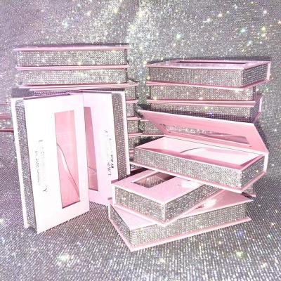 China Eyelash Makeup One Pair Eyelash Diamond Box Private Label Diamond Eyelash Package for sale