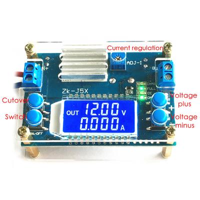 China DC Buck Converter DC CV Power Supply Module ZK-J5X 1.2-32V 5A Adjustable Set Voltmeter Ammeter for sale