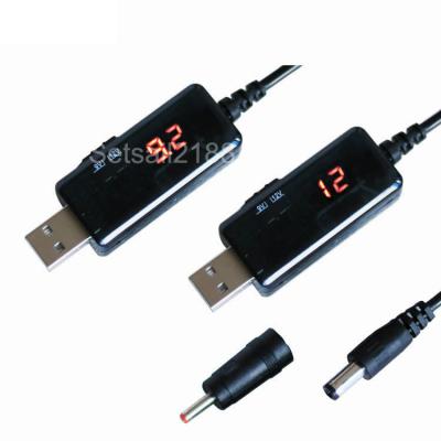 China 5v to DC 5V DC Cable 12v to 9V 12V 1A USB Step Up Boost Converter Power Cable 5.5*2.1mm for Router LED Strip Light for sale