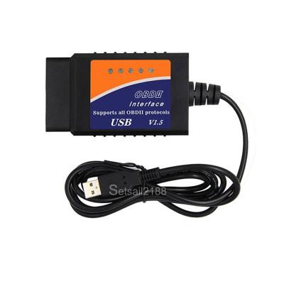 China Obd2 USB ELM327 USB V1.5 OBD2 OBDii Scanner Car Diagnostic Tool OBD2 Scanner For Android Iphone for sale