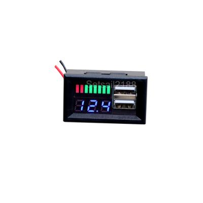 China 12V 2s 3s 4s Digital dual lithium battery tester lead acid indicator capacity voaltge battery lithium lifepo4 USB output for sale