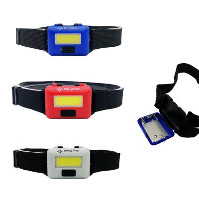 China Mini Size COB Camping Hot Selling Cheap Price LED Headlights For Promotion Using AAA Battery ABS for sale