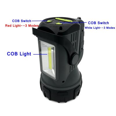 China Hot Selling ABS Amazon USB Rechargeable Flashlight Lantern For Car Emmergancy Light COB Running Light for sale