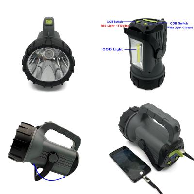 China Cheap ABS factory price led rechargeable flashlight with lithium battery for car for sale