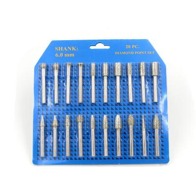 China Diamond Head Grinding Grinding Needle Set 20 Pieces In A Pack M6001 for sale