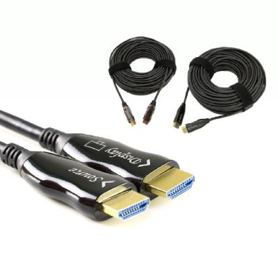 China Car 10m HD 2.0 Connector Gold Plated Fiber Optic Cable Multi-connection Active Signal Source Fiber Optic Cables for sale