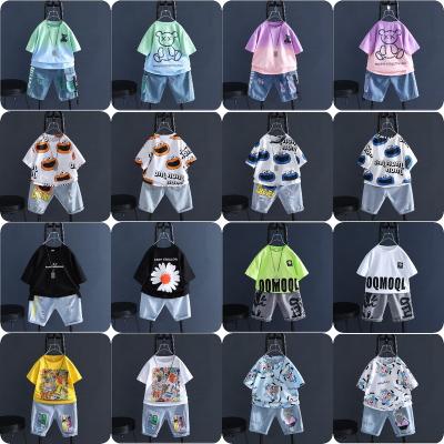 China 2023 new casual kids boys set baby summer shorts sleeve summer dress girls cotton T-shirt wholesale children's wear for sale