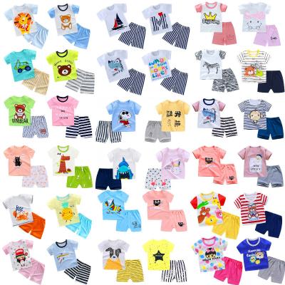 China Boys summer shorts casual sleeve set 2023 new style of western style children's summer cotton two-piece wholesale for sale