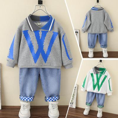 China Best Price Autumn Winter Casual Kids Round Neck Hoodie Boys Suit for sale