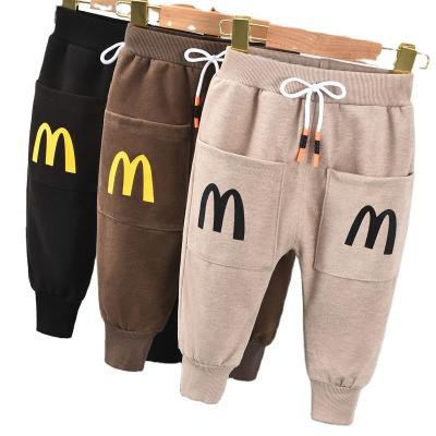 China Color Fade Proof Children's Sports Pants New Boys And Girls Baby Velvet Pants Autumn And Winter Use Thick Casual Thermal Pants for sale