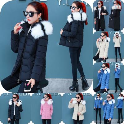 China 2022 Winter Sustainable Women's Jacket Long Down Jacket Padded Coat Ladies Slim Hooded Parka for sale