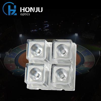 China Street Light Lamp Lens 30 Degree PC 3535 Led Multi-angle 2x2 Led Road Lighting OEM Outdoor Optical Lens for sale