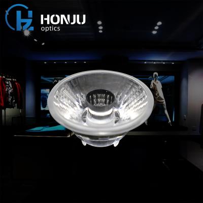 China Led Lights Spotlight Licht Light Optics Lens 35mm COB Lens 24Degree Injection Stage Module Optics Indoor Lighting Lens for sale