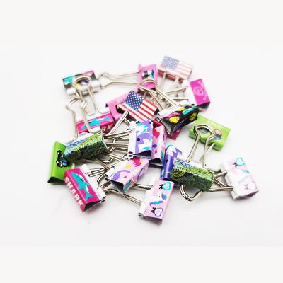 China Office / School Customized Flat Metal Opens Clip Custom Mini Binder Paper Clamps Binder Clips for sale