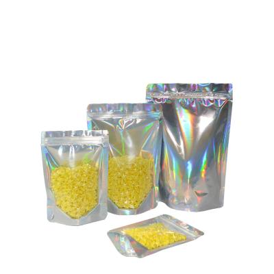 China Candy Moisture Proof Bag Laser Tea Dried Fruit Snacks Gift Packaging Bag Transparent Jewelery Card Sealed Bag for sale