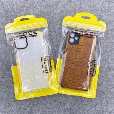 China Recyclable Plastic Zipper Bag Cell Phone Case Cover Custom Packaging Plastic Phone Shell Pouches for sale