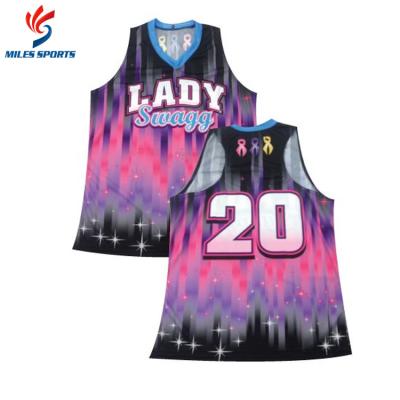 China Antibacterial Tight Fit Hot Selling Customizable Quick Dry Private Label Sublimated Custom Print Striping Basketball Tank Top for sale