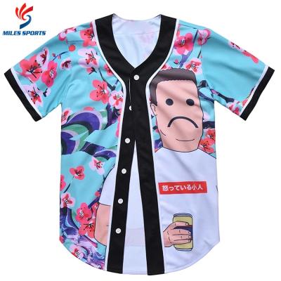 China New Style Antibacterial Full Sublimation Brand Custom Baseball Tank Top Baseball Team Shirts for sale