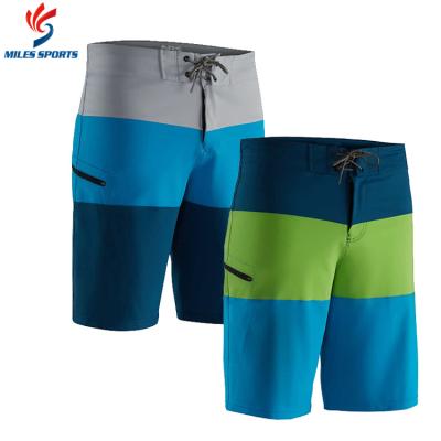 China Breathable Moq 4 Way Custom Logo Print Low Stretch Microfiber Fabric Knit Men's Boy's Mesh Navy 3/4 Length Long Cover Up Summer Boardshorts for sale