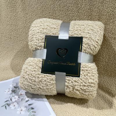 China Wholesale Anti-static Plain Color Blanket Fleece Lamb Sofa Blanket Warm Office Air Conditioner Nap Blanket for sale