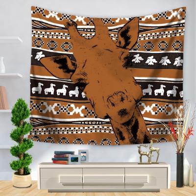 China Magnetic Indian Ethnic Pattern Printed Family Living Room Background Wall Hanging Blanket for sale