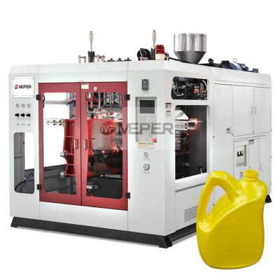 China 5 Liter Machine Engine Oil Bottle MEPER Automatic Blow Mold Bottle Cans Extrusion Blow Molding Making Machine for sale