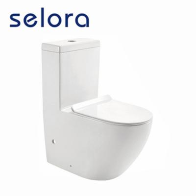 China Popular Ceramic Toilet Bowl Double-Flow Slim Washdown Cabinet Toilet Seat Cover for sale