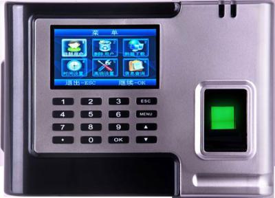 China Ethernet Biometric fingerprint time clock with access control and TFT color Display for sale