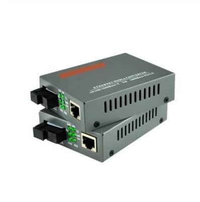 China FTTH HTB-GS-03 AB Gigabit Fiber Optic Media Converter 1000Mbps Single Mode Fiber SC Single Port 60KM for sale