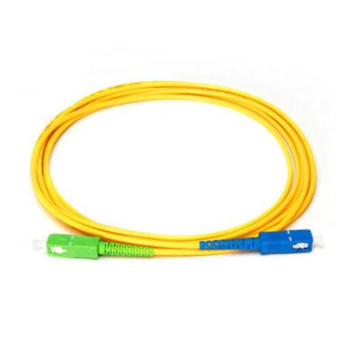 China SC APC - SC UPC Simplex Single Mode Fiber Optic Patch Cord FTTH FTTB FTTX Network 10pcs Jumper for sale