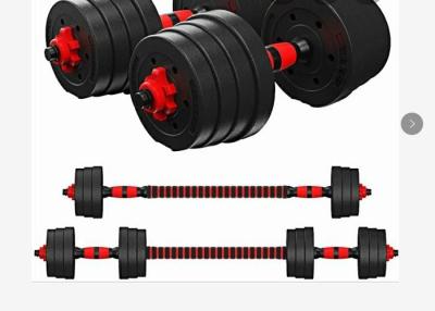 중국 Black Adjustable 10kgs Rubber Coated Cement Dumbbell 판매용