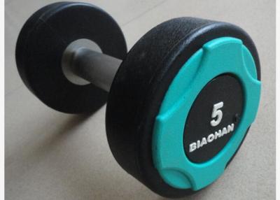 중국 25kg Black PU Stainless Handle Gym Weights Dumbbells 판매용