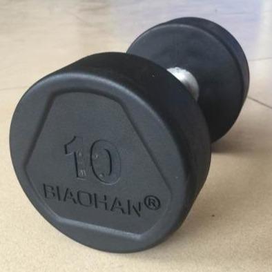 중국 Black Hexagon 10kg 15kg Gym Fitness Dumbbell 30 X 141mm 판매용