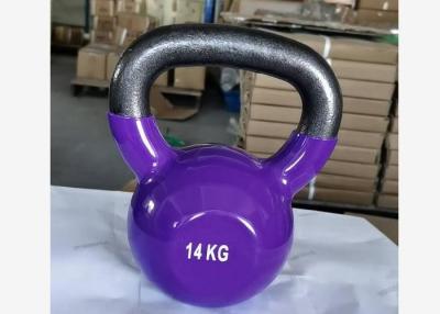 중국 Purple Gym Equipment Accessories 14kg Vinyl Kettlebell 판매용