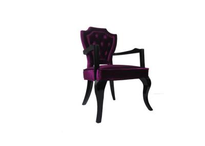 China Purple / Scarlet Black Low Back Dining Chairs European Style Customized for sale