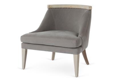 China Comfortable Clean Style Gray Fabric Armchairs , Modern Design for sale