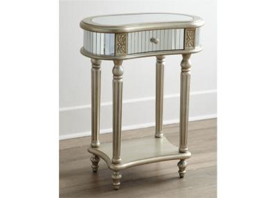 China Moon Shape Wood Storage Custom Cabinets Neo Classical Side Table for sale