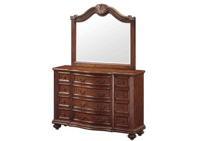 China Luxurious Custom Cabinets Dresser With Drawers And Mirror Set for sale