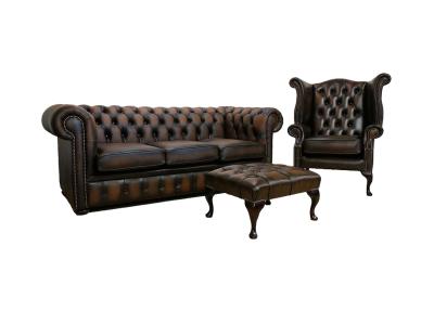 China Sofá de cuero negro largo del hotel/casero de Chesterfield para los muebles de la sala de estar en venta