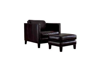 China Sillón de cuero decorativo negro de la calesa para los muebles de la oficina/del club en venta