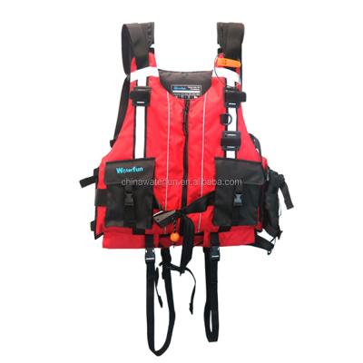 China Eco-friendly Waterfun Watersports life jacket with reflective markings and whistle for sale