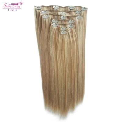 China Showjarllyhair Silky Straight Factory Direct 40 Inch Wave Clip In 100% Remy Hair Extensions Peruvian Hair Hotheads for sale