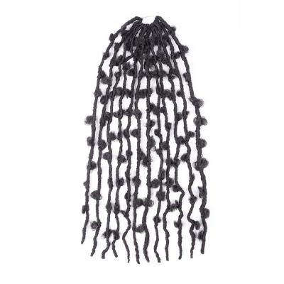 China Showjarlly brand machine made butterfly locs synthetic fiber braiding crochet hair synthetic fiber hair extensions for sale