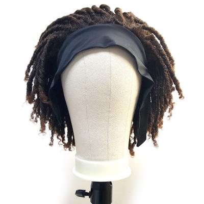 China Short Curly Loop Headband Dreadlocs Twist Synthetic Wigs Ombre Braided Faux Locs Crochet Curly Hair Wigs for sale